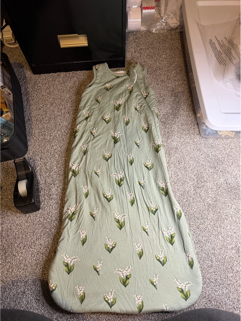 Kyte Baby Bamboo Medium Size Green Floral Baby Sleep Sack TOG 1.0